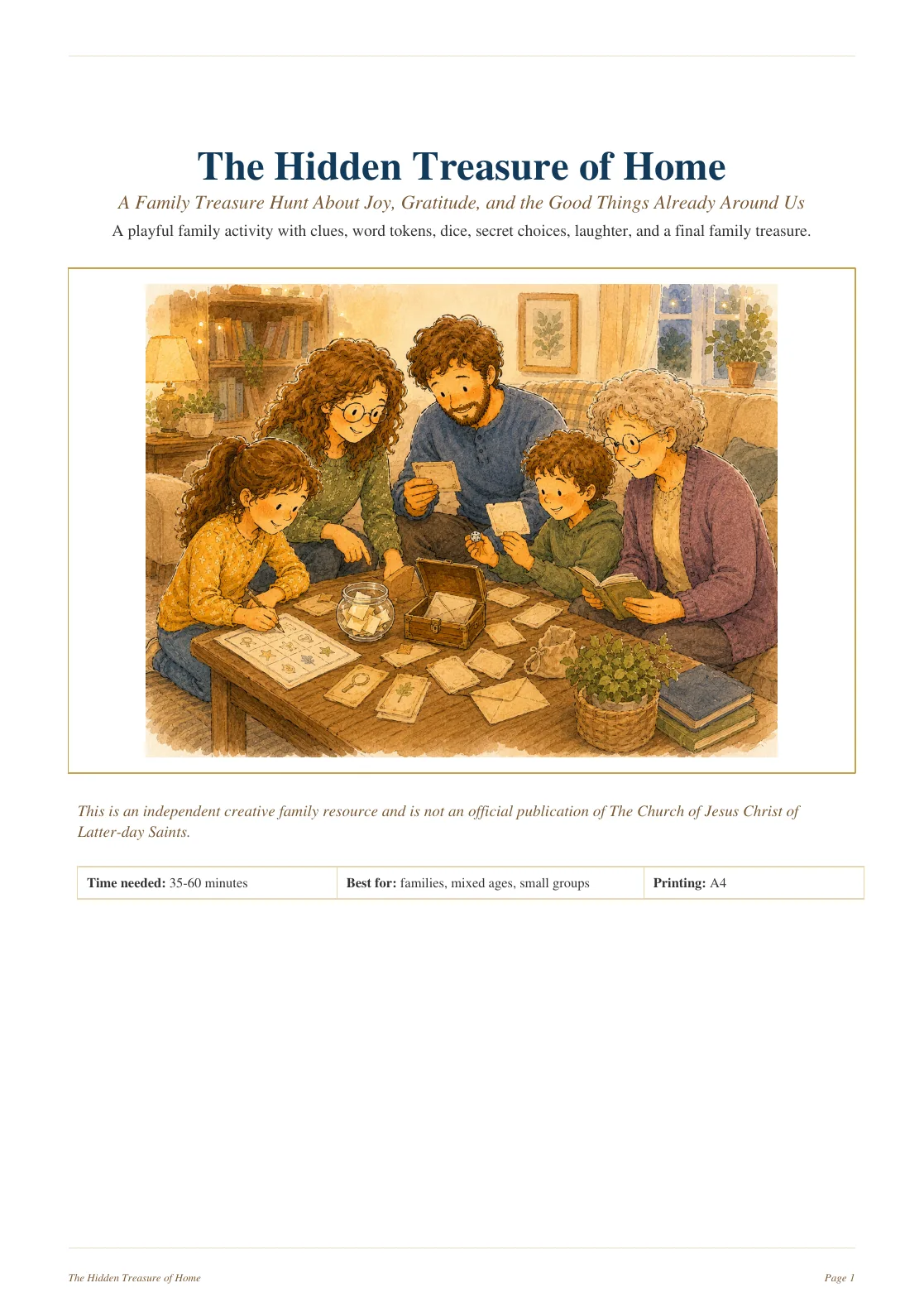 The Hidden Treasure of Home page 1