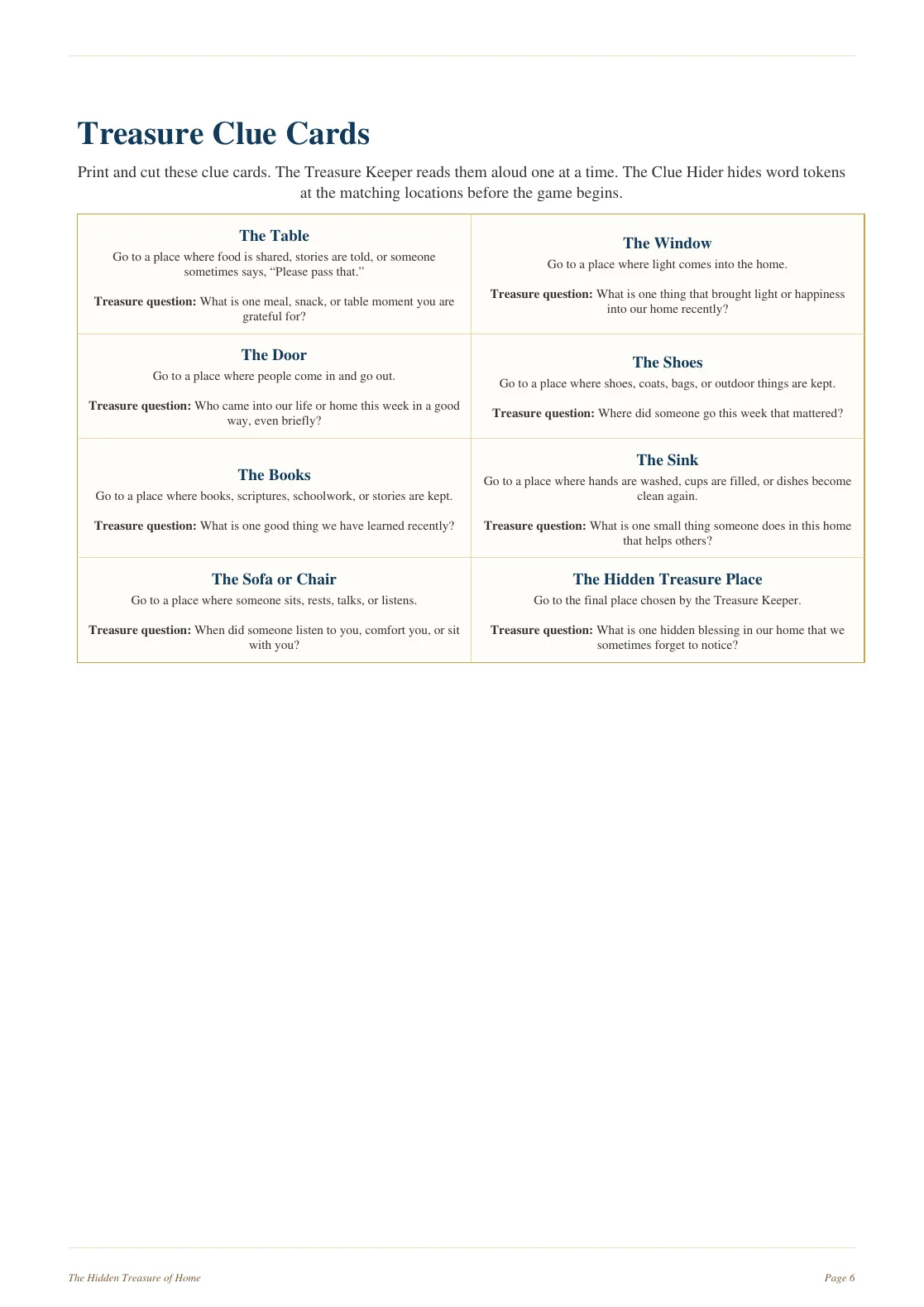 The Hidden Treasure of Home page 6
