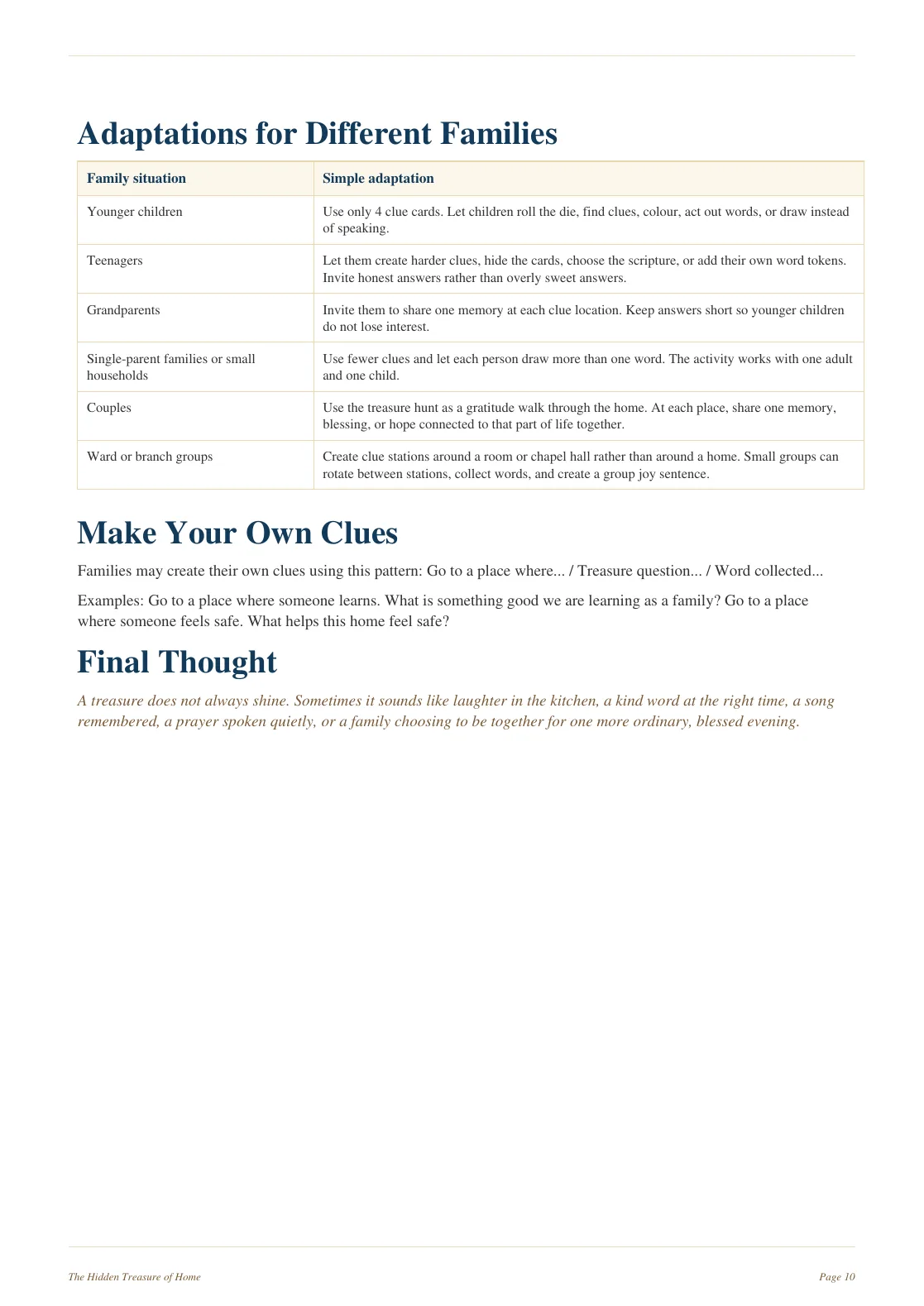 The Hidden Treasure of Home page 10