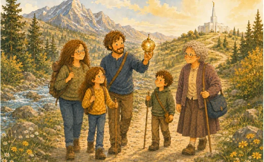 The Liahona Road family activity artwork