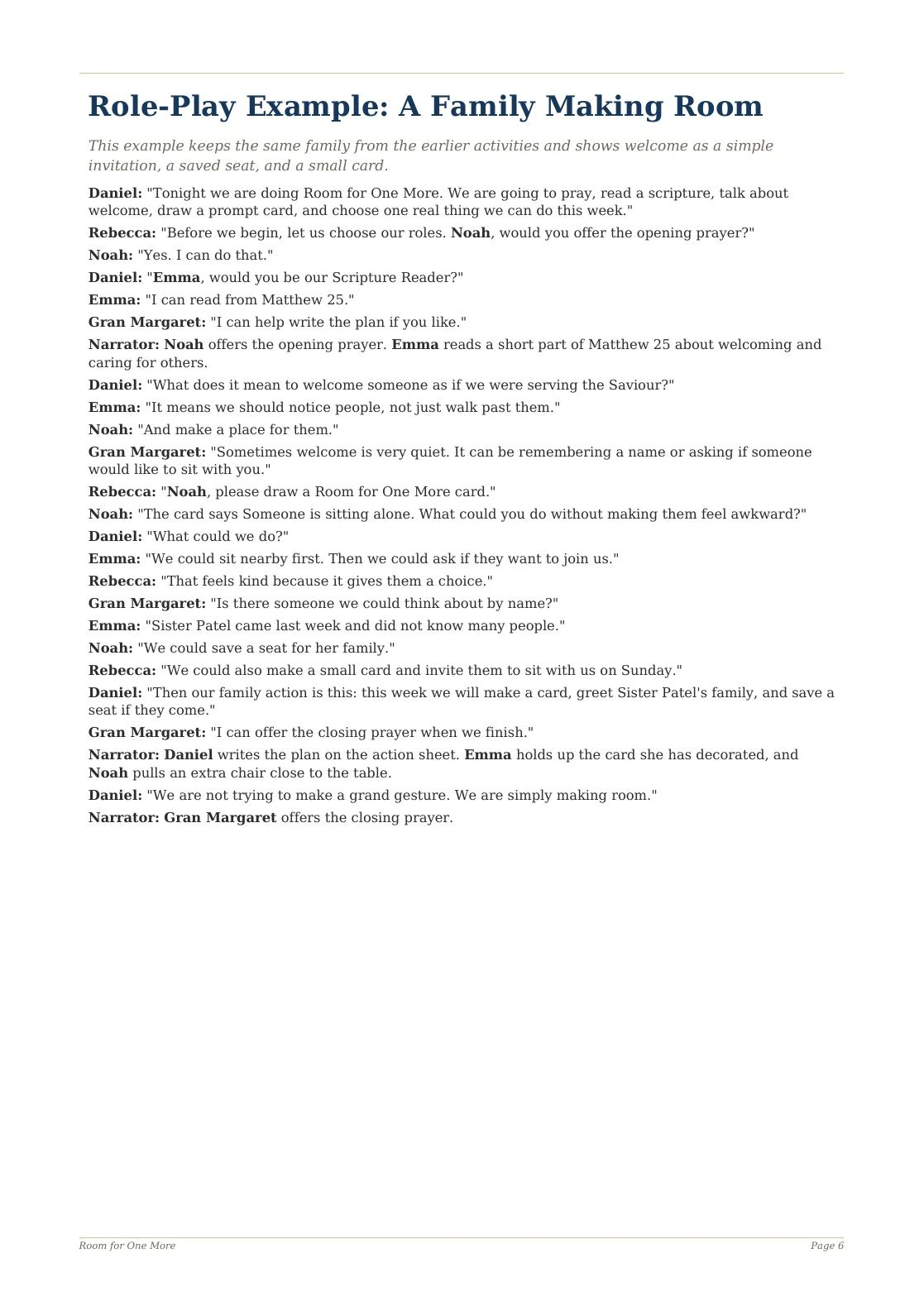 Room for One More page 6